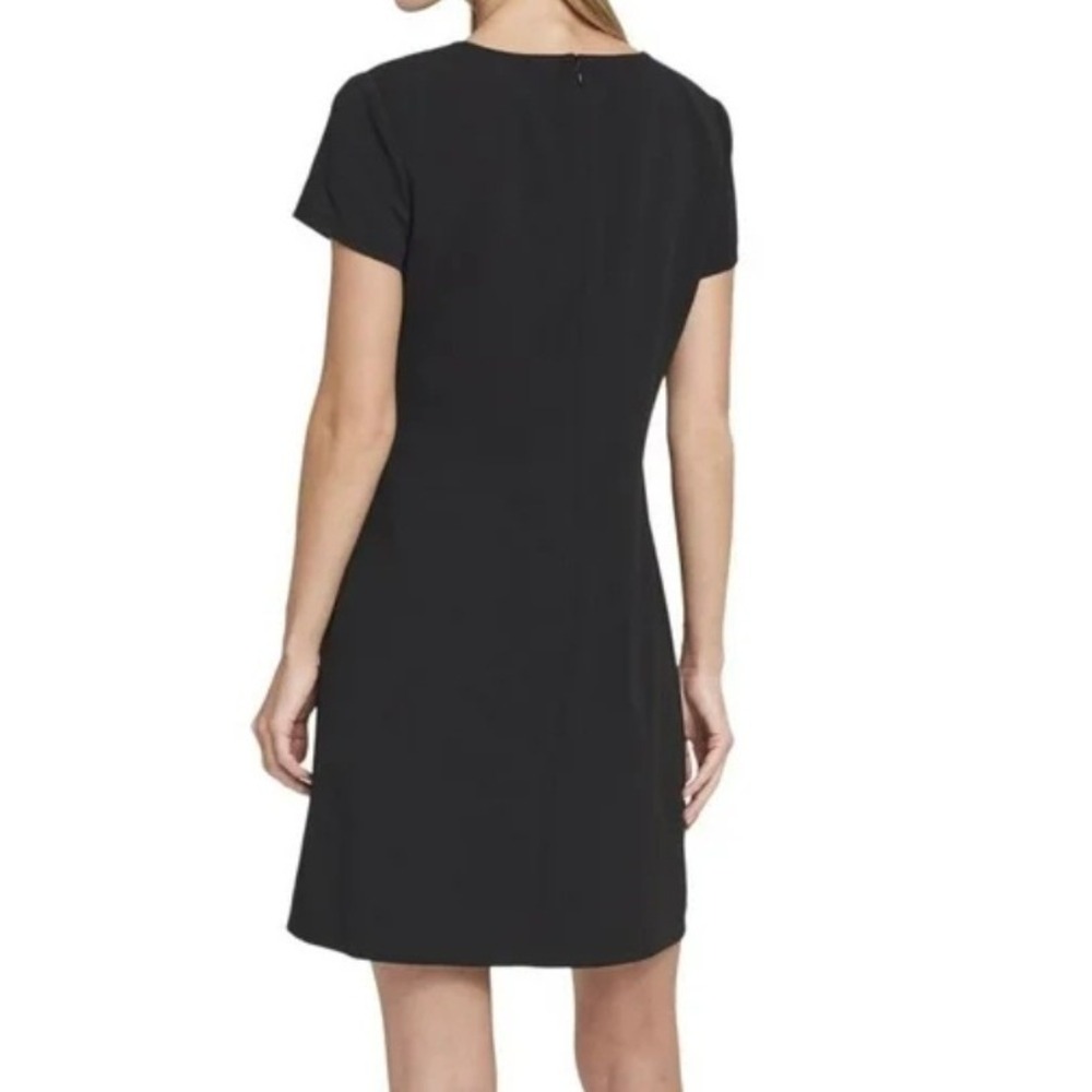 Tommy‎ Hilfiger Black Sheath Dress Sz 16 Grommet Neck Career Office NWOT Classic - Picture 2 of 10